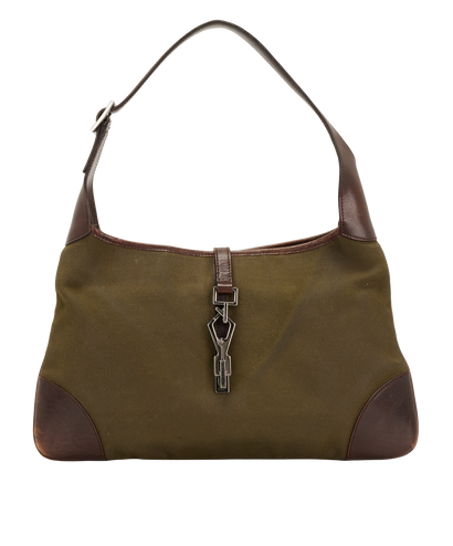 Vintage Medium Jackie, &pound;260, Handbags, Green, Canvas, Front view